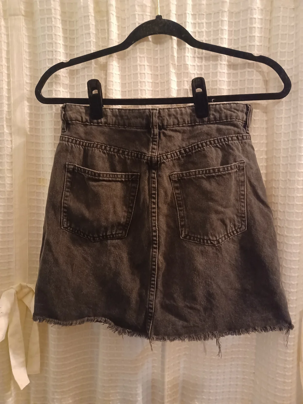 Divided charcoal gray denim mini skirt